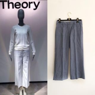 セオリー(theory)の定価31320円 セオリー 美品 クロップド ワイド パンツ 2(クロップドパンツ)