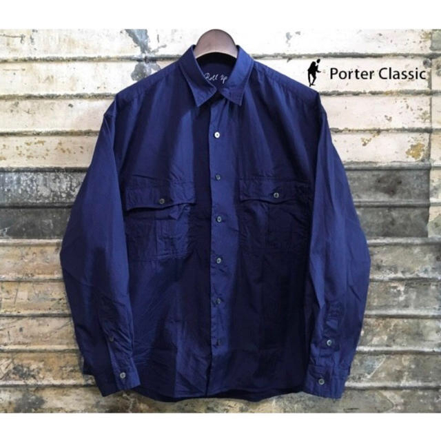 PORTER(ポーター)のポータークラシック ロールアップ シャツ ブルー メンズのトップス(シャツ)の商品写真