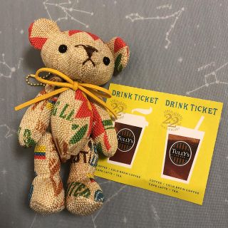 タリーズコーヒー(TULLY'S COFFEE)の＊タリーズ ベアフル  チケット2枚セット＊(ぬいぐるみ)