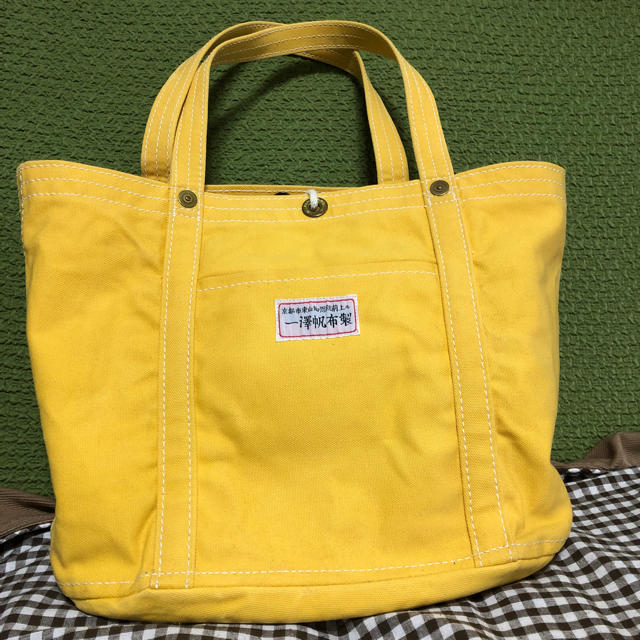 一澤帆布製 大きなトートバック黄色クリーム色綺麗の通販 by ケイサト's shop｜ラクマ