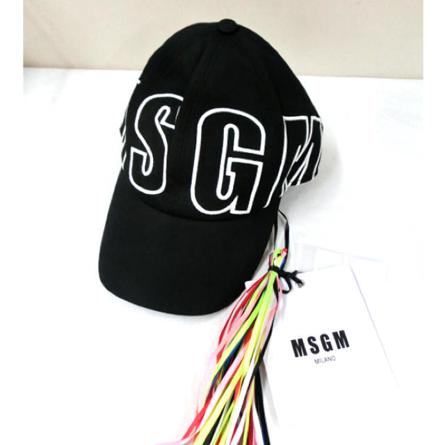 新品未使用！正規品！MSGM ロゴ入り キャップ 黒