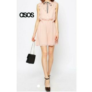 エイソス(asos)の訳あり 日本未入荷☆大人気*ASOS*フリルスケーターワンピース☆(ミニワンピース)