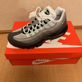 ナイキ(NIKE)のUS9 27cm nike airmax 95 mint ミント エアマックス(スニーカー)