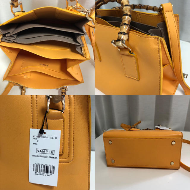 ROPE’(ロペ)のロペ ROPE ミニ バンブー ハンドバッグ ショルダーバッグ 黄色 オレンジ レディースのバッグ(ハンドバッグ)の商品写真