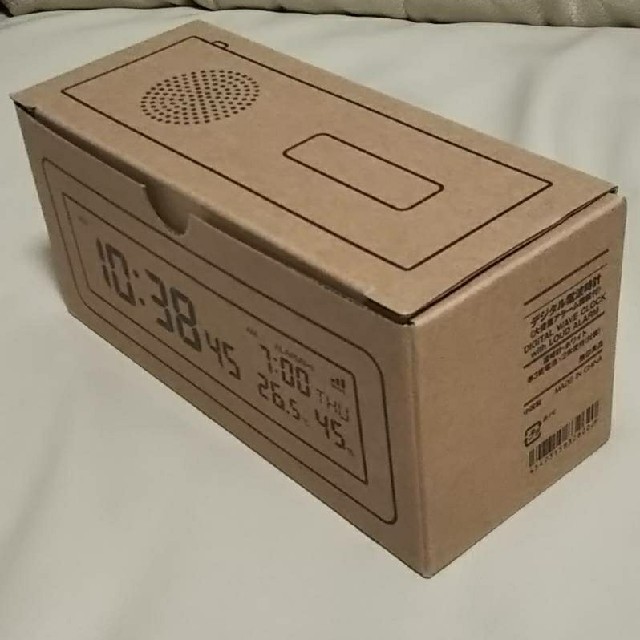 MUJI (無印良品)(ムジルシリョウヒン)の■新品未使用■  無印良品デジタル電波時計(大音量アラーム機能つき)／ホワイト インテリア/住まい/日用品のインテリア小物(置時計)の商品写真