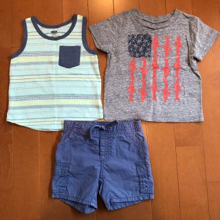 オールドネイビー(Old Navy)のベビー 3点セット 80(Ｔシャツ)