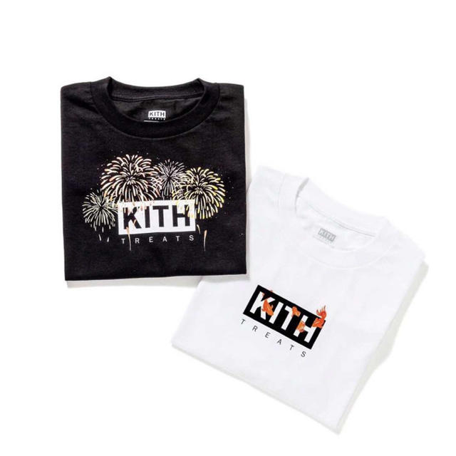 サイズ M KITH クラシックボックスロゴ Tシャツ 縁日 花火 金魚 夏祭り