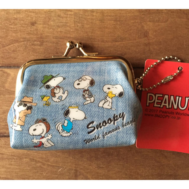 SNOOPY(スヌーピー)のスヌーピーがまぐちコインケース レディースのファッション小物(コインケース)の商品写真