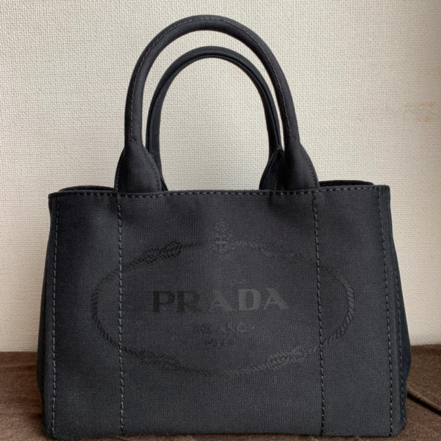 大きい割引 PRADA - 新品未使用‼︎PRADA ロゴ ジャガード ハンドバック ハンドバッグ