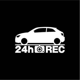 アウディ(AUDI)の【ドラレコ】アウディ A1【8X系】前期型 24時間 録画中 ステッカー(セキュリティ)