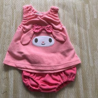 新品未使用 水遊びや夏のおでかけに！かわいいマイメロのビブスーツ(ロンパース)