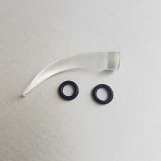 ボディーピアス　0G　クリヤー(ピアス(片耳用))