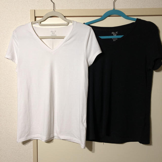 GU(ジーユー)のGU ベーシックTシャツ ２枚セット レディースのトップス(Tシャツ(半袖/袖なし))の商品写真