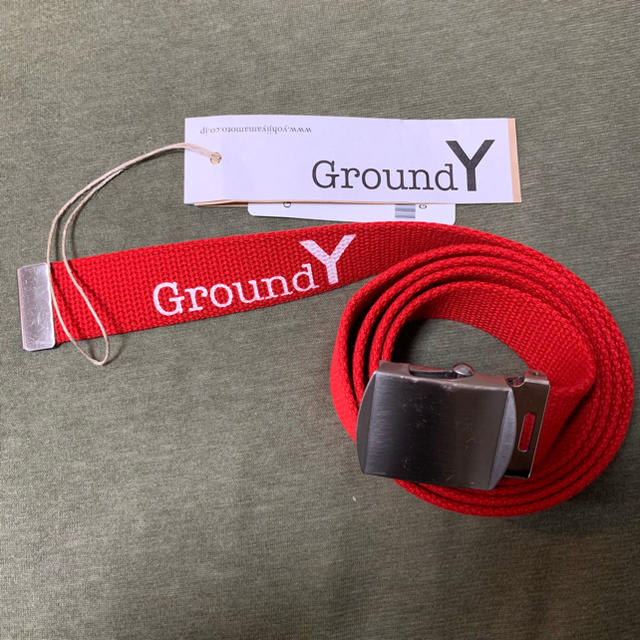 Yohji Yamamoto(ヨウジヤマモト)のGround Y ガチャベルト 赤色 タグ付き グラウンドワイ メンズのファッション小物(ベルト)の商品写真
