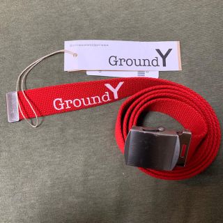 ヨウジヤマモト(Yohji Yamamoto)のGround Y ガチャベルト 赤色 タグ付き グラウンドワイ(ベルト)