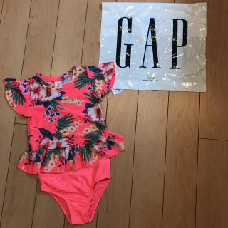 ベビーギャップ(babyGAP)の値下げ！新品★ 90cm gap 水着 花柄 ラッシュガード ハイビスカス(水着)