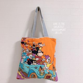 ディズニー(Disney)の【ハンドメイド】vintage disney デニムトートバッグ 美品(バッグ)