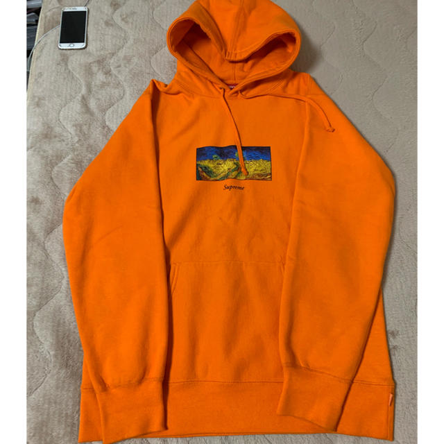 supreme field hooded パーカー オレンジ ゴッホ  gogh