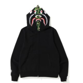 アベイシングエイプ(A BATHING APE)のbape abc shark full zip double hoodie M(パーカー)