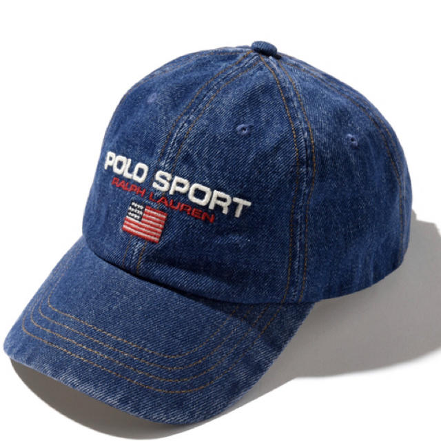 POLO RALPH LAUREN(ポロラルフローレン)のpolo sport 90's 復刻 denim cap ポロスポーツ 星条旗 メンズの帽子(キャップ)の商品写真