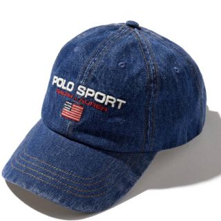 ポロラルフローレン(POLO RALPH LAUREN)のpolo sport 90's 復刻 denim cap ポロスポーツ 星条旗(キャップ)