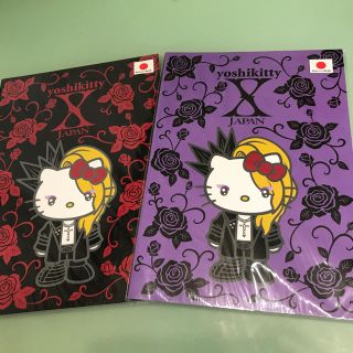 サンリオ(サンリオ)のXJAPAN yoshikitty Ａ4ノート黒・紫の2冊をセットで(ミュージシャン)