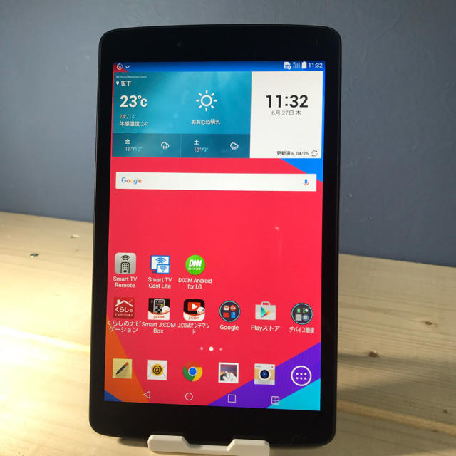 LG Electronics(エルジーエレクトロニクス)のSIMフリー　8インチタブレット　Android5.0.2 LGT01 LG電子 スマホ/家電/カメラのPC/タブレット(タブレット)の商品写真