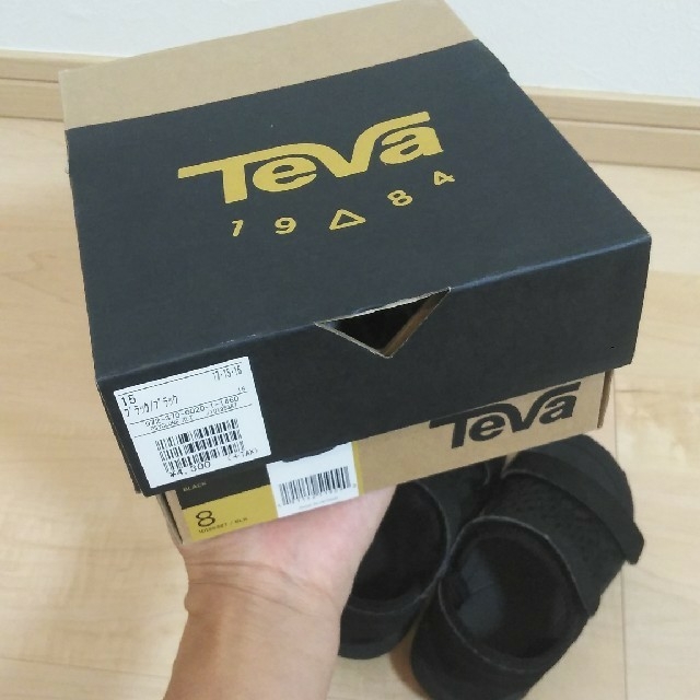 Teva(テバ)のテバ キッズサンダル　黒 キッズ/ベビー/マタニティのベビー靴/シューズ(~14cm)(サンダル)の商品写真