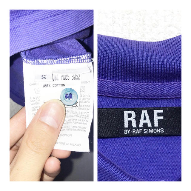 RAF SIMONS(ラフシモンズ)のvintage ヴィンテージ raf simons パープル 紫 ポロシャツ メンズのトップス(ポロシャツ)の商品写真