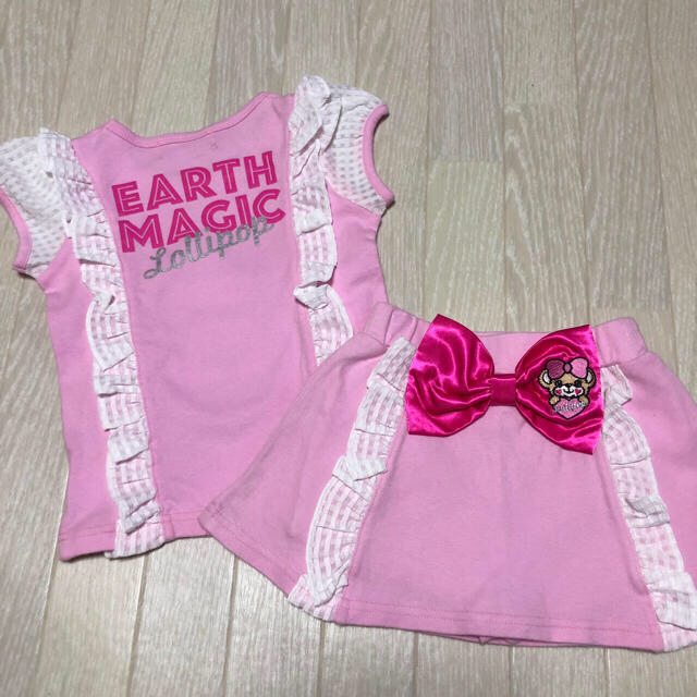 EARTHMAGIC(アースマジック)のマフィー♡セットアップ キッズ/ベビー/マタニティのキッズ服女の子用(90cm~)(その他)の商品写真