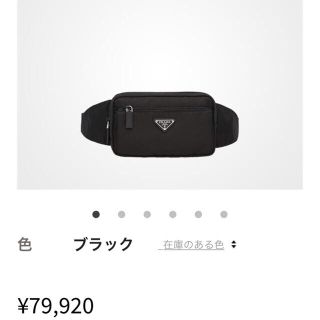 プラダ(PRADA)のプラダ２０１９  1回着用美品ナイロンファニーパック送料無料(ボディバッグ/ウエストポーチ)