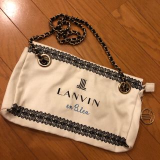 ランバンオンブルー(LANVIN en Bleu)のチェーンバッグ キャンパス生地 ランバン (ショルダーバッグ)