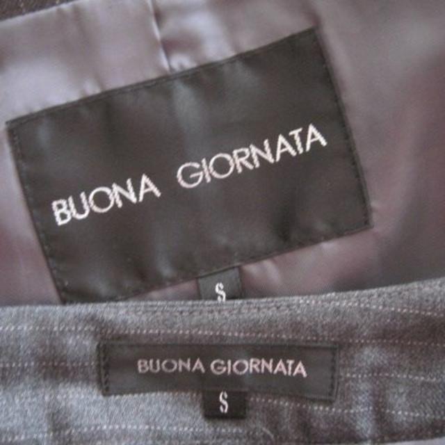 BUONA GIORNATA(ボナジョルナータ)のBUONA GIORNATAサイズS・W66グレーピンストライプスーツ♭4060 レディースのレディース その他(セット/コーデ)の商品写真