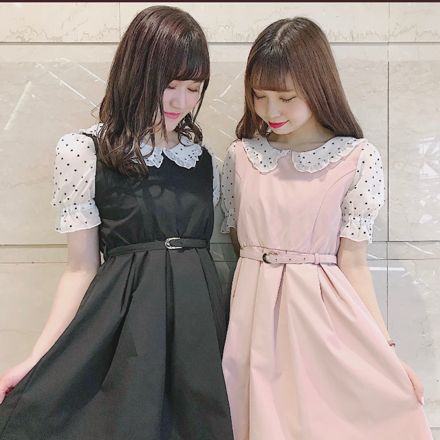 evelyn エブリン ハート ドット ワンピース F