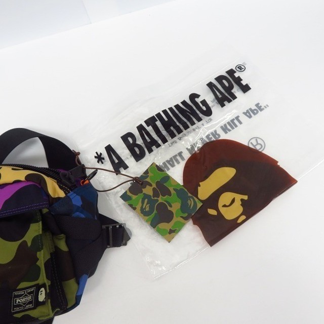 A BATHING APE(アベイシングエイプ)のAPE エイプ× PORTER マルチカラー ウエストバッグ メンズのバッグ(ウエストポーチ)の商品写真