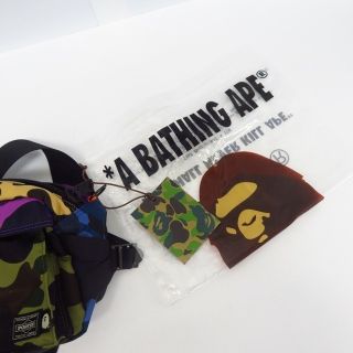 A BATHING APE - APE エイプ× PORTER マルチカラー ウエストバッグの ...