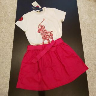 ポロラルフローレン(POLO RALPH LAUREN)の☆ ラルフローレン  スカート ☆ ピンク サイズ160 新品  リボン(スカート)