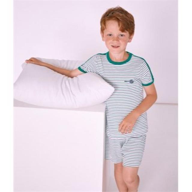 PETIT BATEAU(プチバトー)の☆SALE☆プチバトー  ボーダー半袖パジャマ キッズ/ベビー/マタニティのキッズ服男の子用(90cm~)(パジャマ)の商品写真