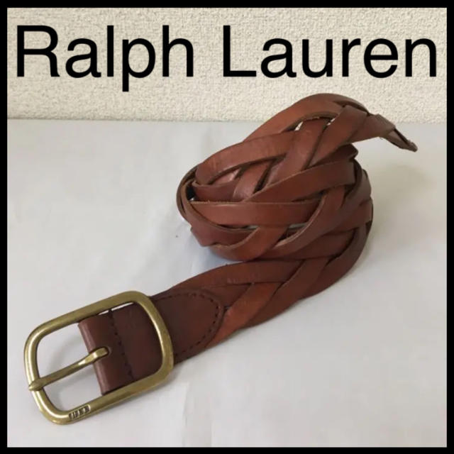 Ralph Lauren(ラルフローレン)の◆Ralph Lauren ラルフローレン◆レザー ベルト 編上げ メッシュ 茶 メンズのファッション小物(ベルト)の商品写真