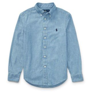 ラルフローレン(Ralph Lauren)の★わけあり★140 ラルフローレン コットンシャツ ライトブルー 63-C(ブラウス)