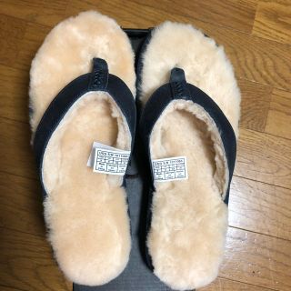 アグ(UGG)のUGG レザーサンダル ネイビー 27cm(サンダル)