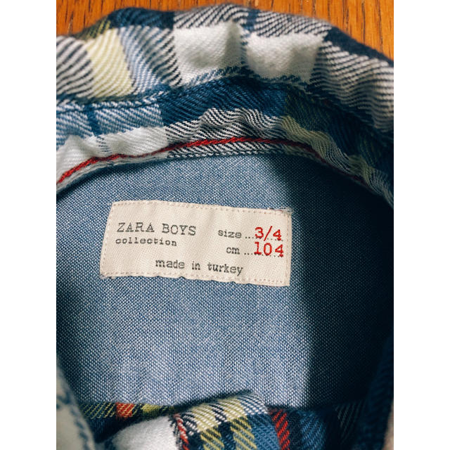 ZARA KIDS(ザラキッズ)の新品未使用 ZARAボーイズ 104cm チェックシャツ キッズ/ベビー/マタニティのキッズ服男の子用(90cm~)(ブラウス)の商品写真