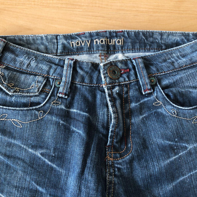 navy natural(ネイビーナチュラル)のnavy natural ネイビーナチュラル デニム ハーフパンツ  レディースのパンツ(ハーフパンツ)の商品写真