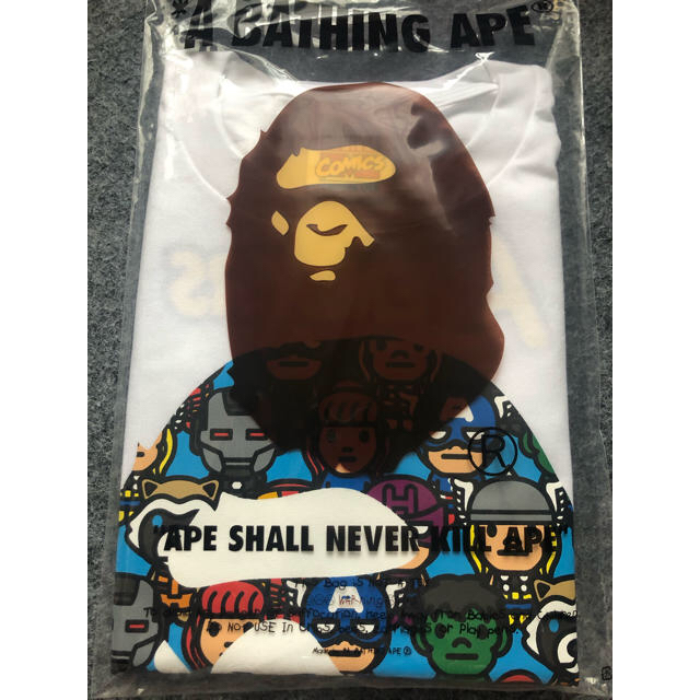 a bathing ape bape marvel tee Tシャツ Lサイズ