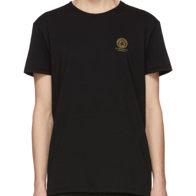 VERSACE(ヴェルサーチ)のVersace Underwear メンドゥーサ ロゴTシャツ ブラック メンズのトップス(Tシャツ/カットソー(半袖/袖なし))の商品写真