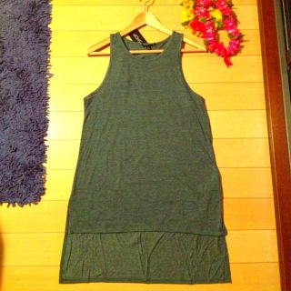 トップショップ(TOPSHOP)の新品未使用♡dark green♡ワンピ(ひざ丈ワンピース)