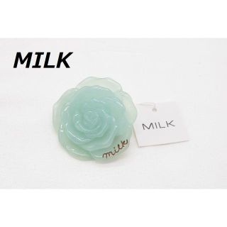 ミルク(MILK)の【P-130】MILK ミルク 薔薇 バレッタ クリームグリーン バラ フラワー(バレッタ/ヘアクリップ)