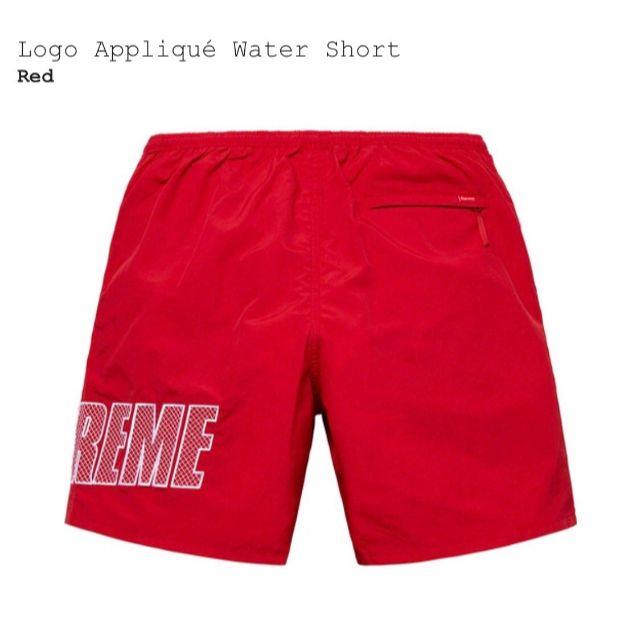 Supreme(シュプリーム)のSupreme Logo Appliqu Water Short RED　海パン メンズの水着/浴衣(水着)の商品写真