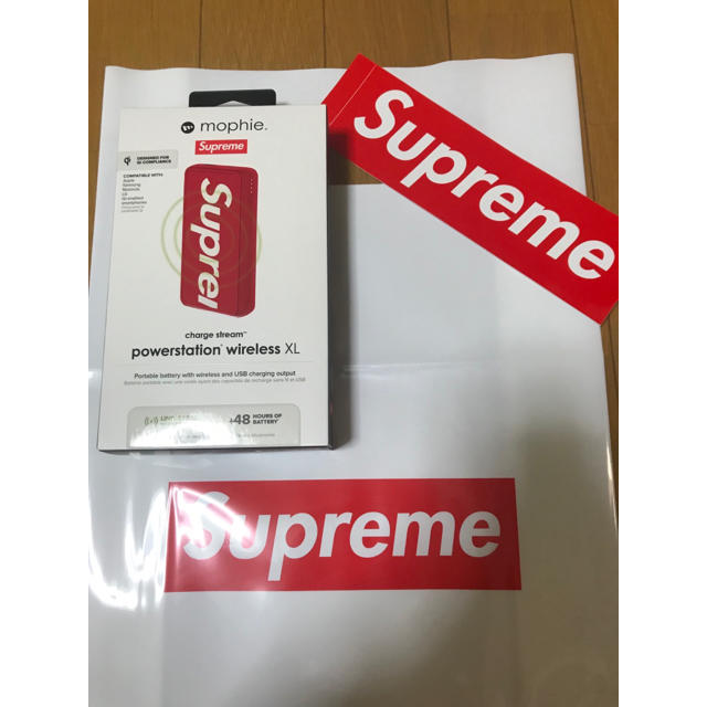 新品Supreme Mophie Powerstation Wireless 赤