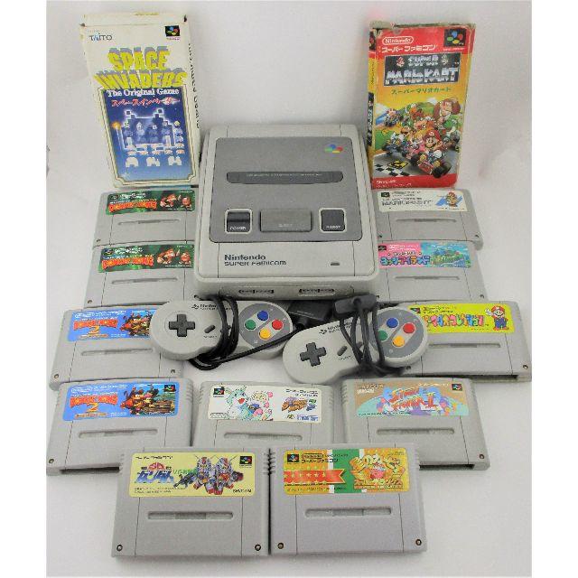 ◇動作品 任天堂 スーパーファミコン 本体 カセット 13本 まとめ売り◇